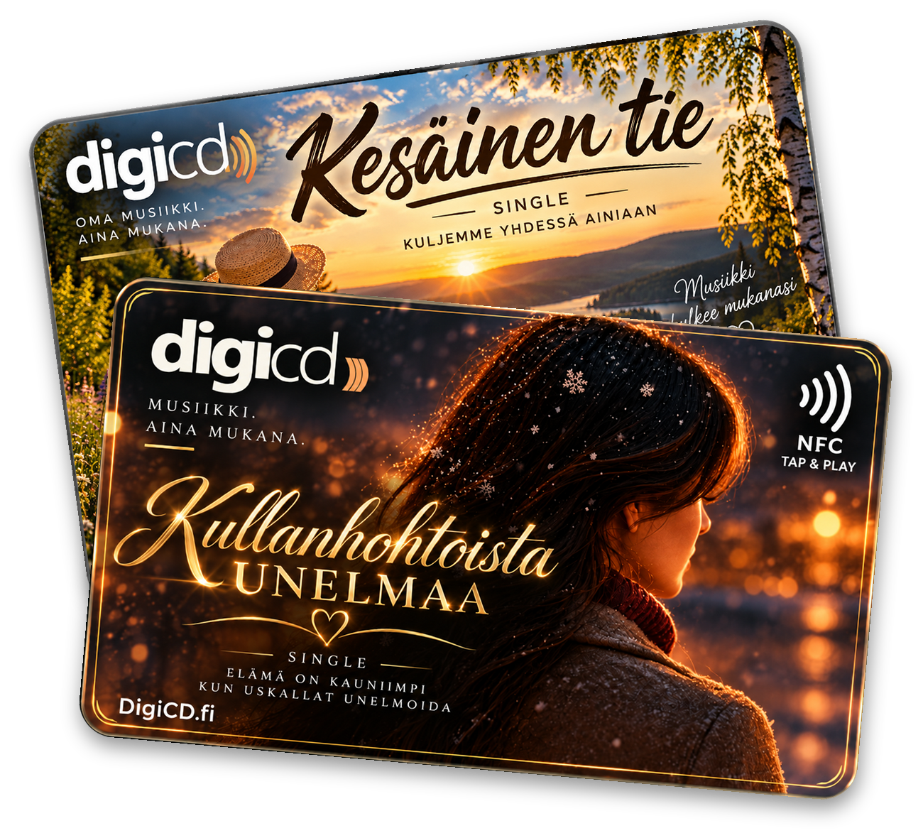 Kesäinen Tie ja Kullanhohtoista Unelmaa DigiCD-kortteina